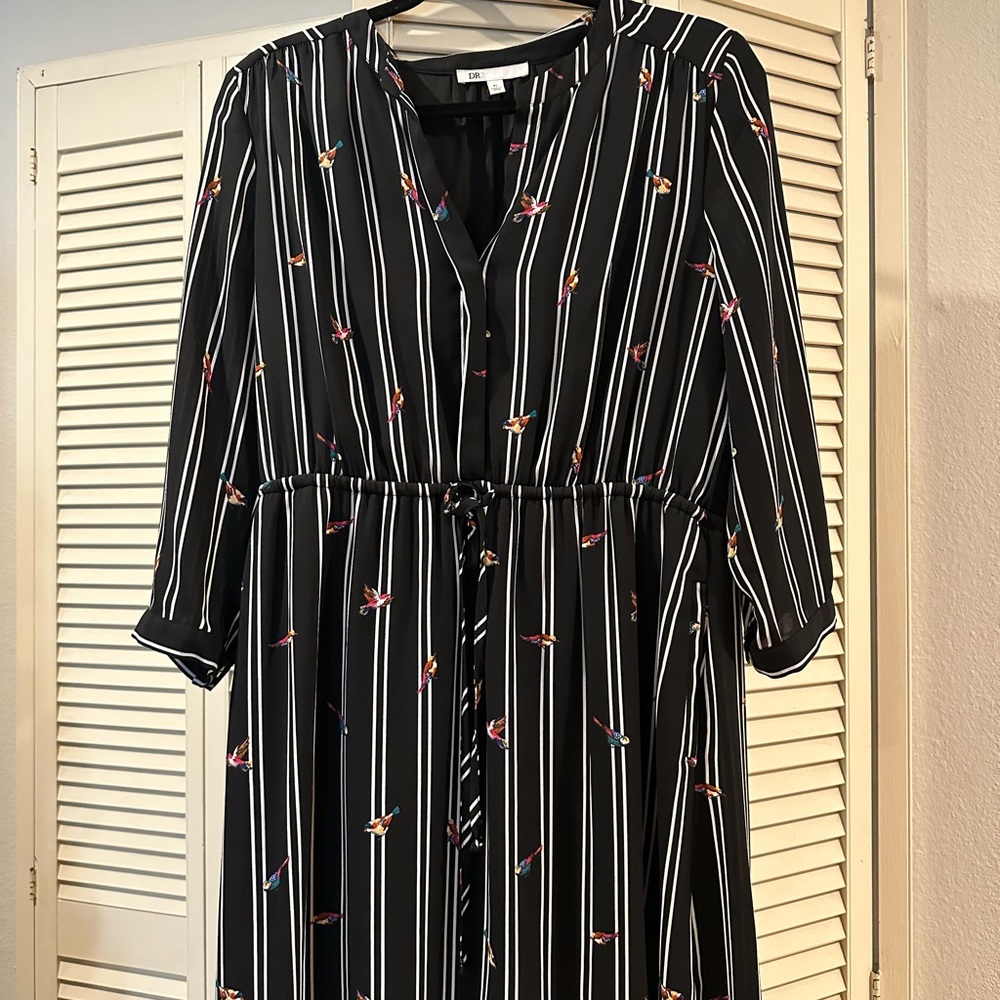 Dr2 dress with birds.